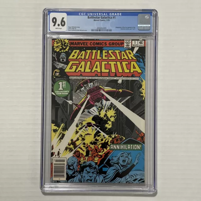 Battlestar Galactica 1 CGC 9.6 Marvel 1979 Newsstand 1st Appearance White Pg NM+