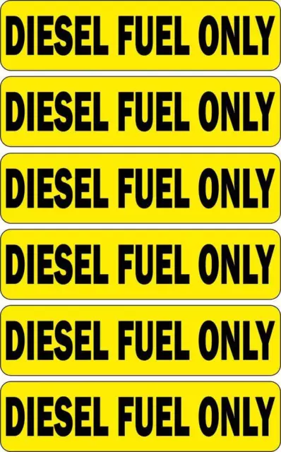 Set 6x autocollant sticker voiture moto diesel fuel only location