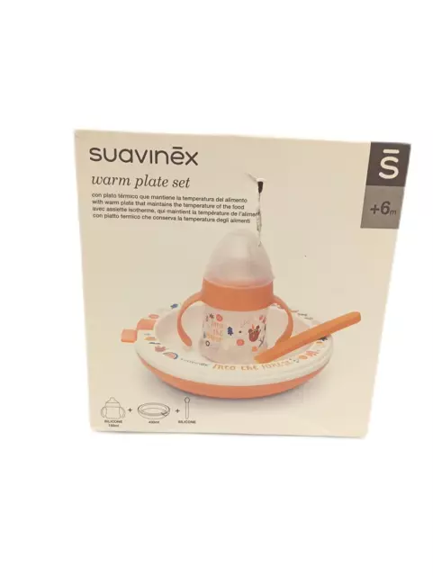 Suavinex 306448 Pappa Svezzamento Set Piatto Termico Biberon 3-teilig 250 g Baby