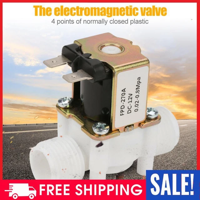 DC 12V Water Solenoid Valve Durable 0.02-0.8mpa for Garden Sprinkler Irrigation