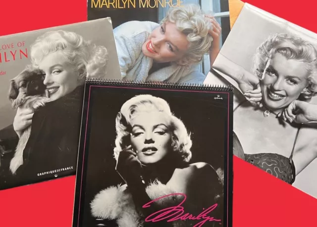 Marilyn Monroe lot of 4 Calendars B&W Color Photos 1 Sealed 1997, 99, 2004, 2006