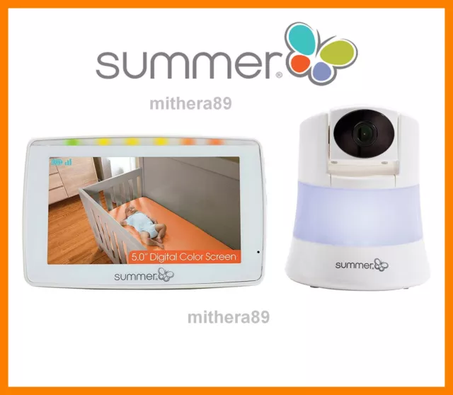 SUMMER Wide View 2.0 Baby Monitor DIGITAL 5" Screen COLOUR VIDEO Zoom Camera VGC