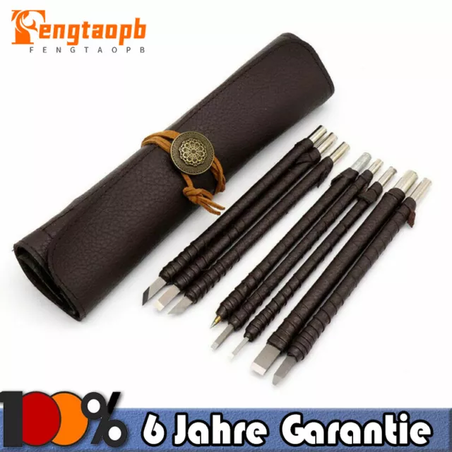 8PCS Handmeißel Set für Wolfram Stahlstein Carving Bildhauerei Hartmetall Meißel