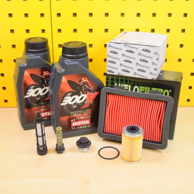 KTM Duke RC 390  Service-Set Original Ölfilterset Luftfilter Öl Motul 300V 15W50