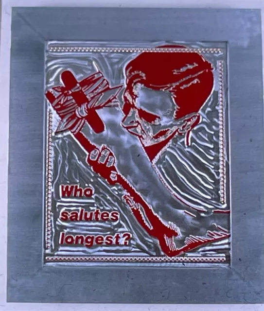 Barbara Kruger “Who Salutes Longest?” Conceptual Art 35mm Slide