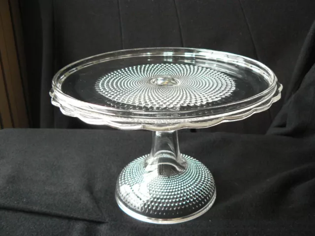 Dewdrop with Star Cake Stand High standard clear EAPG Campbell, Jones & Co. 1877