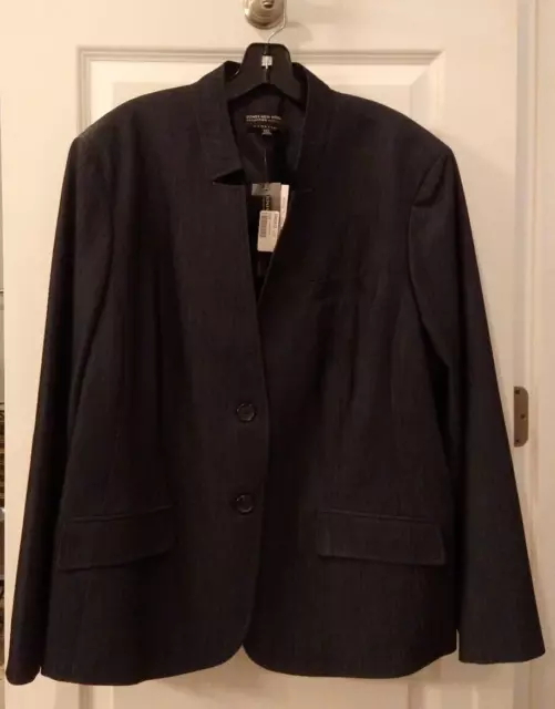 NWT Jones New York The Olivia Jacket Works Classics Navy  Size 22W