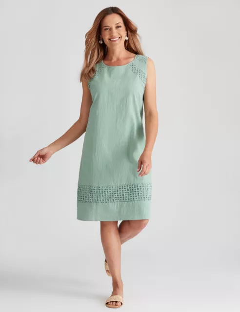 AU 18 - MILLERS - Womens Dress -  Cotton Washer Midi Dress