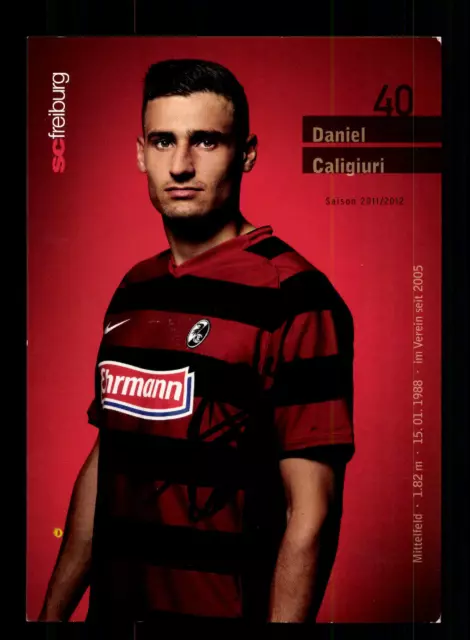 Daniel Caligiuri Autogrammkarte SC Freiburg 2011-12 Original Signiert