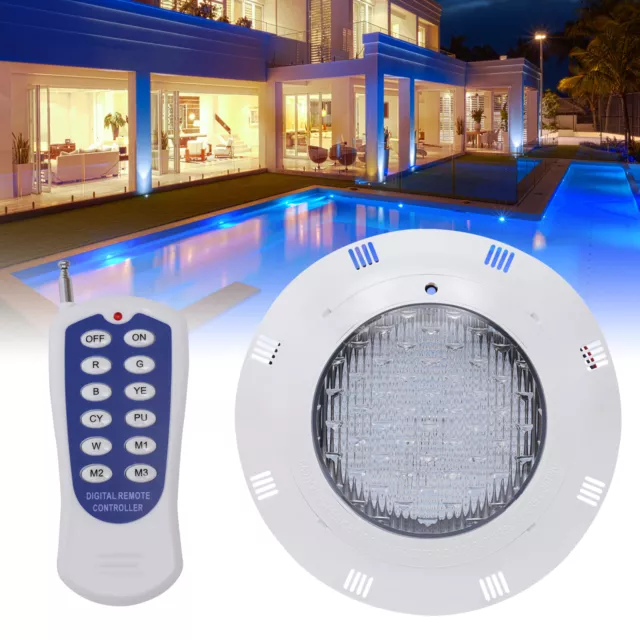 45W AC12V RGB Swimming LED Pool Light Underwater IP68 Waterproof Lamp W/ Remote