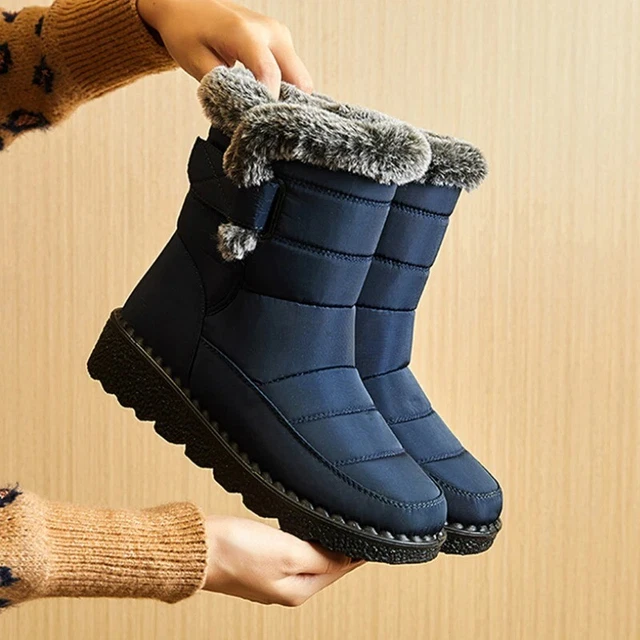 Bottes D'hiver Femme Sans Lacets - Imperméables, Antidérapantes, Chaudes, Confortables, Pour Neige Et Froid