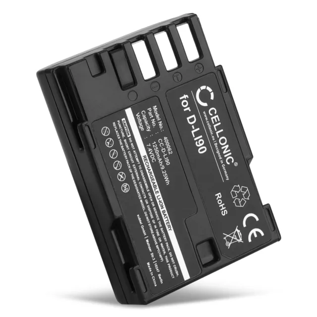 Batterie pour Pentax D-LI90 1250mAh