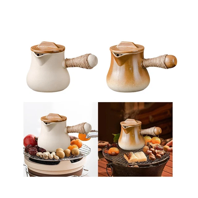 Théière en céramique, bouilloire à feuilles de thé en vrac avec infuseur