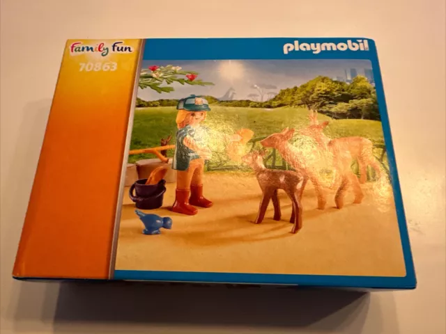 PLAYMOBIL 70863 Soigneuse Zoo Loutre Chevreuils Poissons Parc Animalier NEUF 3