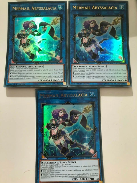 YUGIOH MERMAIL ABYSSALACIA Dane-EN094 Ultra Rare NM x3 Play Set £3.40 ...