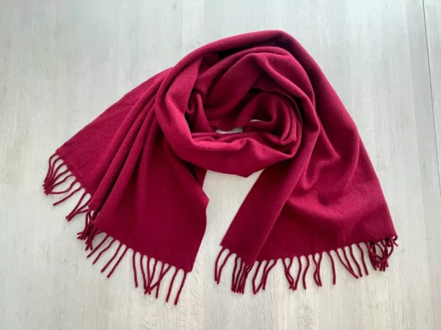 Écharpe Pashmina rouge, grande écharpe vintage, châle rouge bordeaux