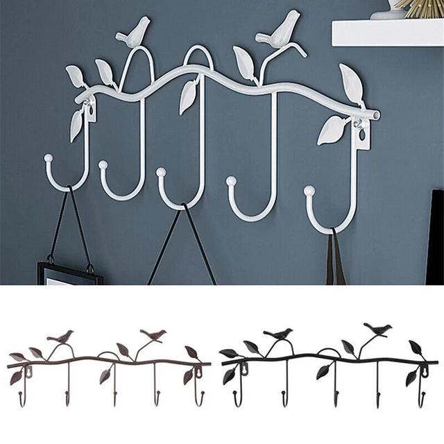 5 Hooks Hat Coat Clothes Rack Holder Wall Mounted Towel Key Hook Door Hangers