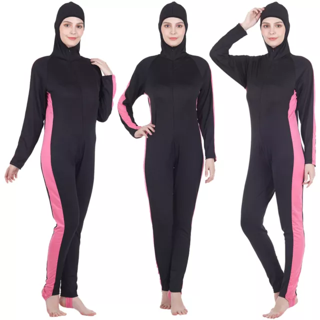 New Women Hooded Swim Surfing Wetsuit Diving Swimwear Dry Suit One Piece Zipper