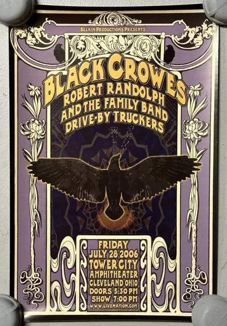 The Black Crowes Concert Poster Tower City Amphitheater Cleveland Ohio 07/28/06