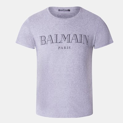 BALMAIN T-shirt Logo In Grigio RRP £ 185 * 