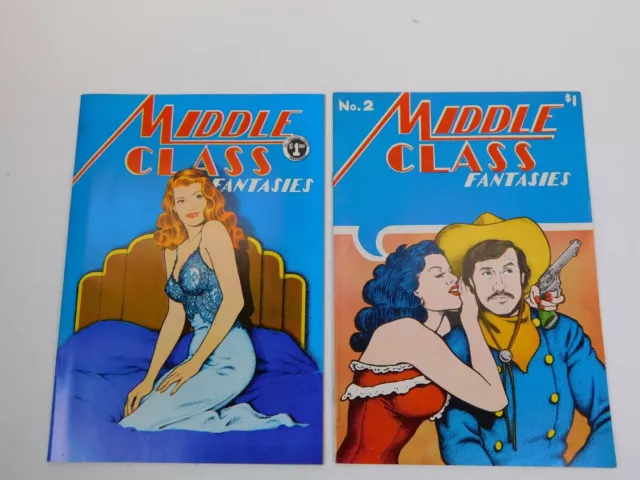 Middle Class Fantasies 1 & 2 Full Set VF 8.0 Underground Comic 1st Print Comix