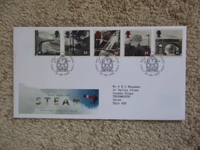 1994 Age Of Steam Gpo First Day Cover, York Special H/S