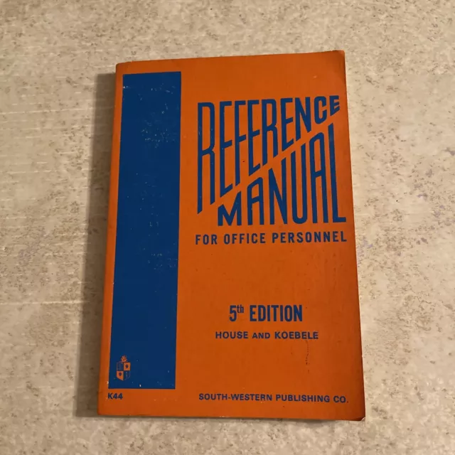 vintage reference manual for office personnel fifth edition 1970