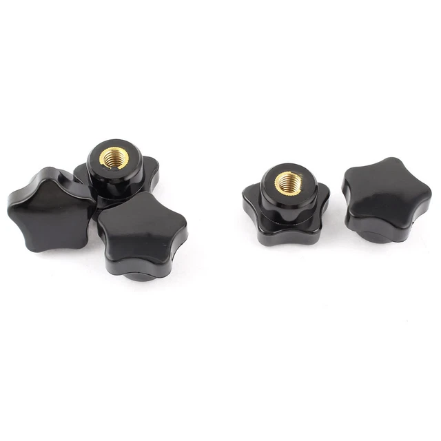 5Pcs M8 filetage femelle 30mm étoile Tête de serrage Écrous Bouton Poignée Grip