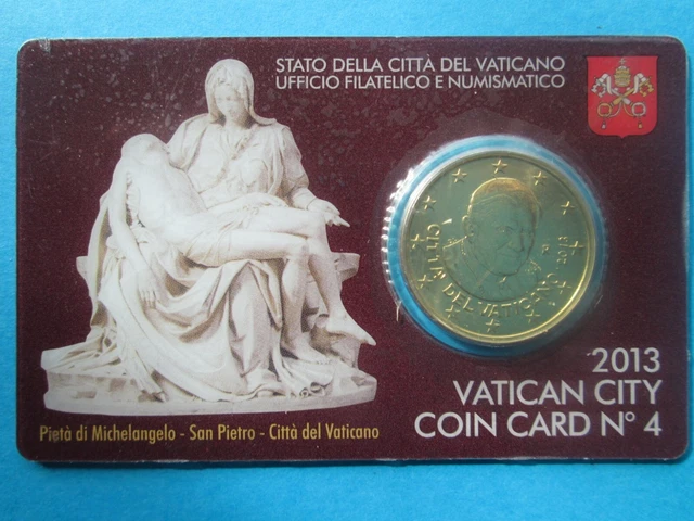 Coin Card N°4 / Euro Du Vatican Piece 50 Cent  Annee 2013