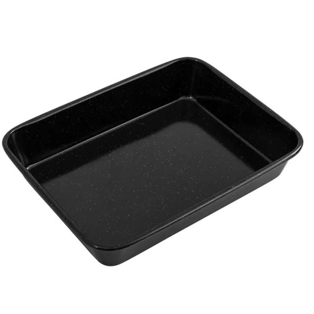 NEW Bakemaster Professional Vitreous Enamel Roasting Pan 28cm