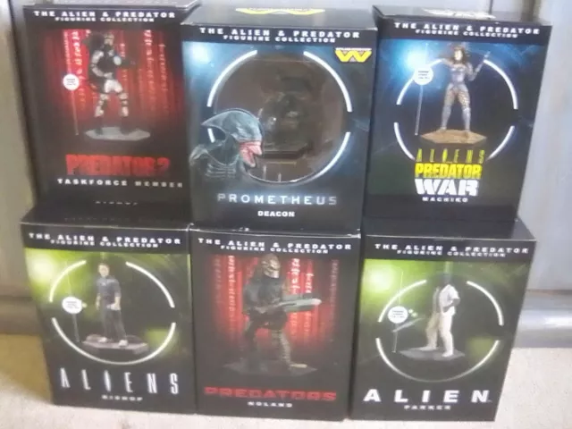 Lot de 6 Figurines The Alien & Predator Collection Neuves de chez Eaglemoss