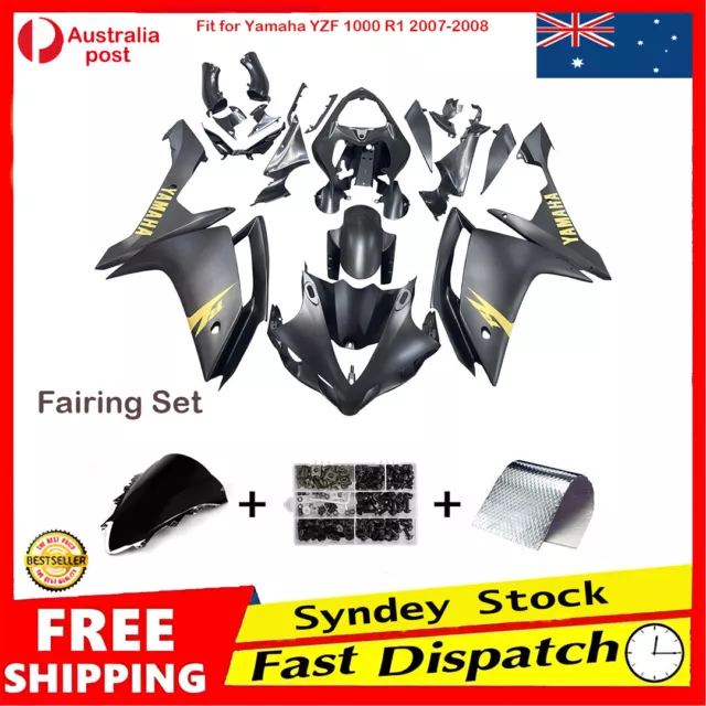Injection Fairing Kit Bodywork Plastic ABS fit For Yamaha YZF 1000 R1 2007-2008