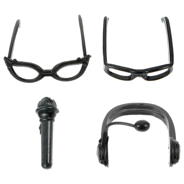 6 Mini Lunettes De Soleil Pour Poupées - Accessoire De Déguisement, Couleur Assorties, Plastique - Pour Maison De Poupée, Déco, Jeu D'enfant - 10