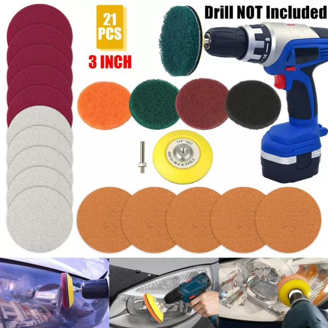 Restore Your Dull Headlights 21pcs Auto Restoration Kit with 3 Scouring Pads