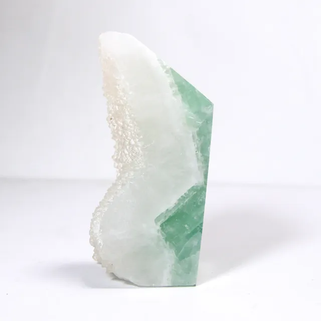 Sugar Green Fluorite with Crystal Cluster Tower Specimen Natural Healing Stone