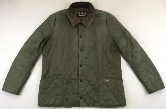 Barbour Lightweight Liddesdale green quilted insulated nylon jacket mens XL