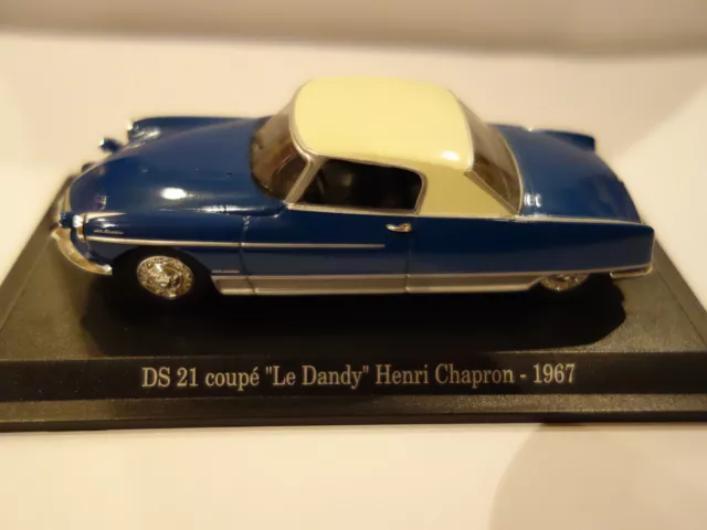 Citroen Ds 21 Coupe Le Dandy Chapron 1967 1/43 Bleu Metal Atlas