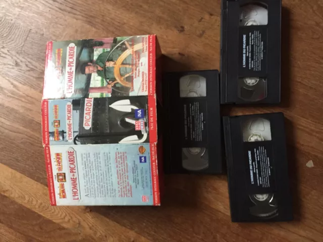 CASSETTE VIDEO VHS SERIE TV COFFRET HOMME DU PICARDIE intregrale 3 vhs 0