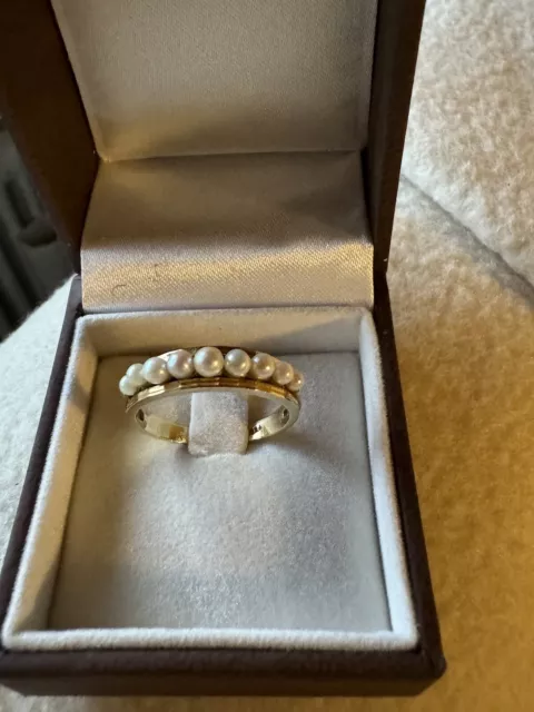 ring 750 gold Perlen
