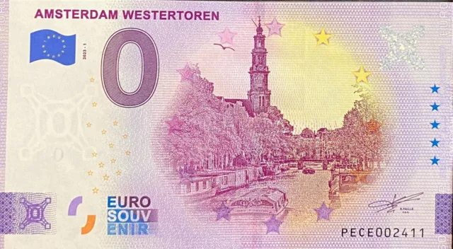 Billet 0 Euro Amsterdam Westertoren Pays Bas 2023 Numero Divers