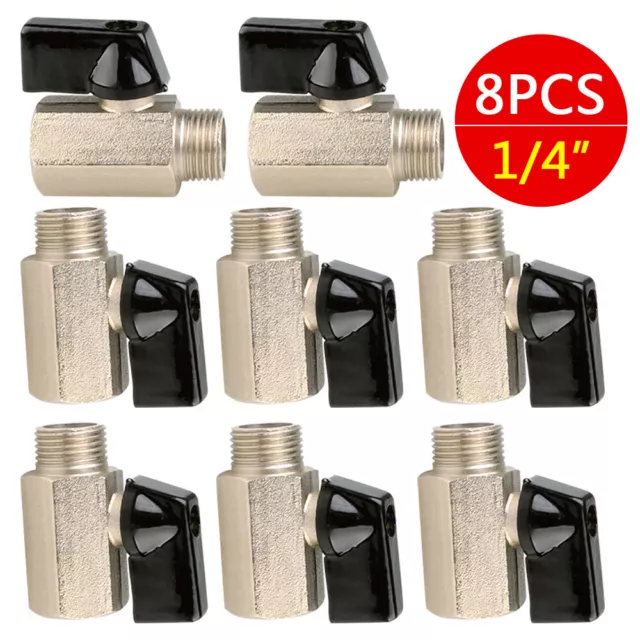 Carpet Cleaning 1/4" Shut-Off Valve Set of 8 FIT Hoses Wands Corrosion Resistant