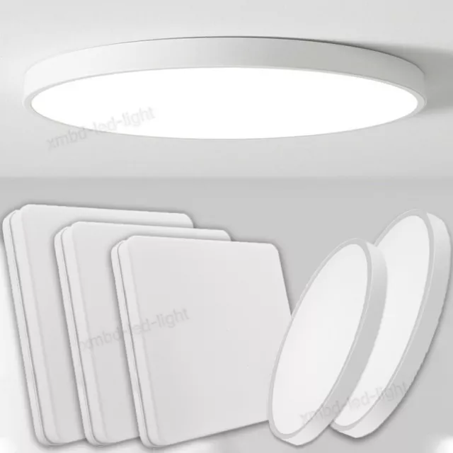 LED Ceiling Down Light Ultra Thin Flush Mount Kitchen Lamp Home Fixture 16W-48W