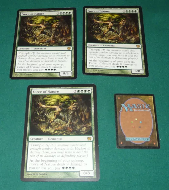 MAGIC THE GATHERING 3X FORCE OF NATURE BOX TOPPER NINTH EDITION 9th OVERSIZED