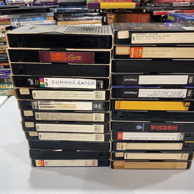 LOT 24 PreRecorded VHS Tapes Sold As Used Blank UNTESTED 29.95