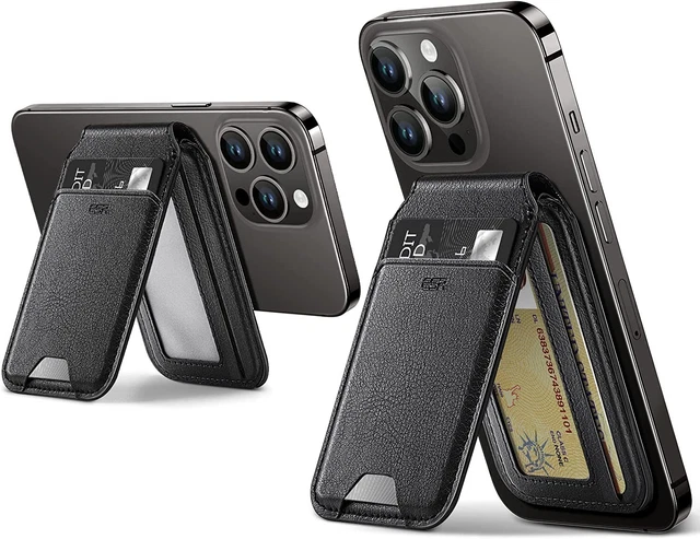 HaloLock Vegan Leather Wallet Stand, Compatible with iPhone 14/13/12 Series