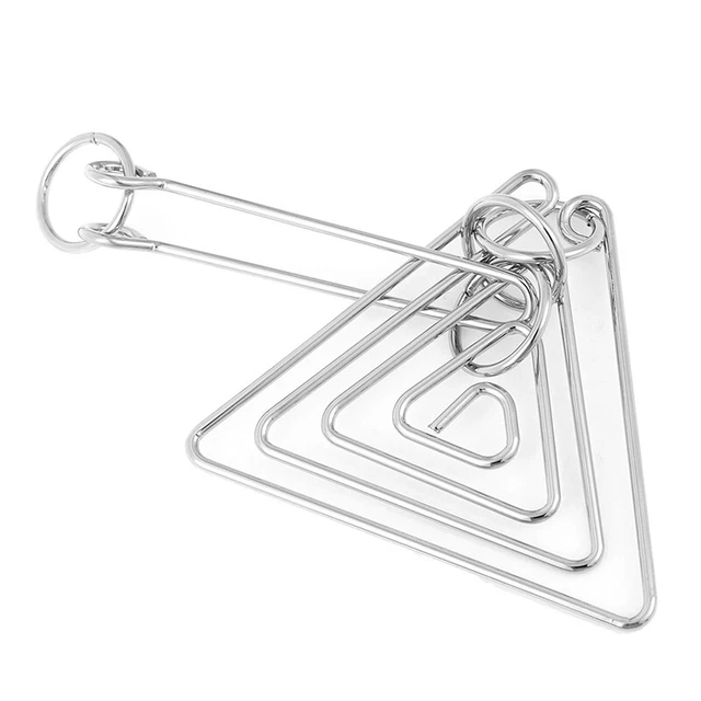 Challenging Metal Triangular Ring Puzzle Brain Teaser Game for Adults Kids.   F2
