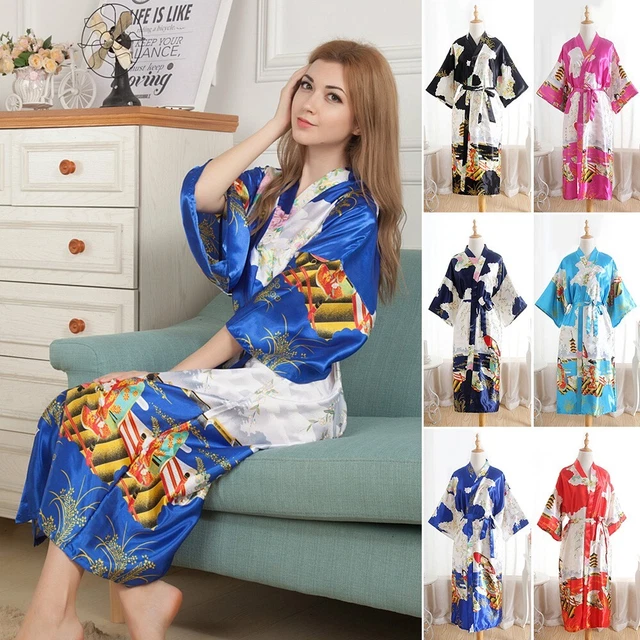 Abito kimono raso abito per matrimonio sposa festa deluxe comfort e stile