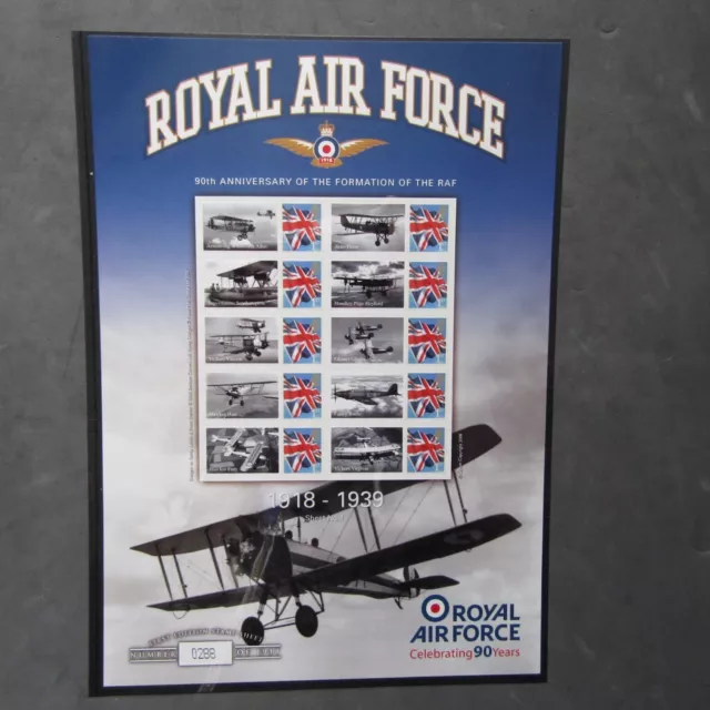 G.B 2008 Stamp Sheet - Royal Air Force 1918 - 1939 Celebrating 90 Years Ltd Ed.