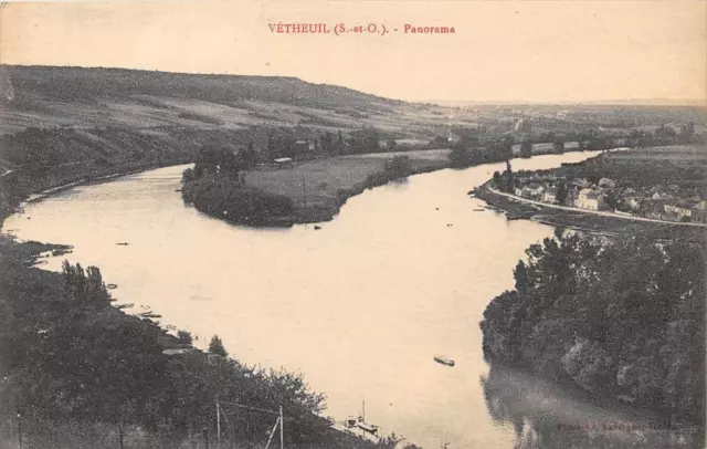Cpa 95 Vetheuil Panorama