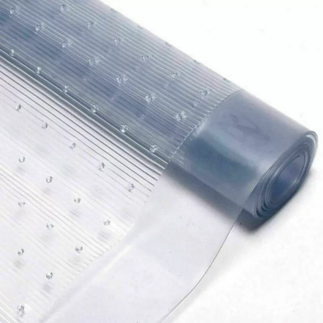 Protector de alfombras de vinilo de plástico transparente de 15 ft tapetes pasillo oficina hogar